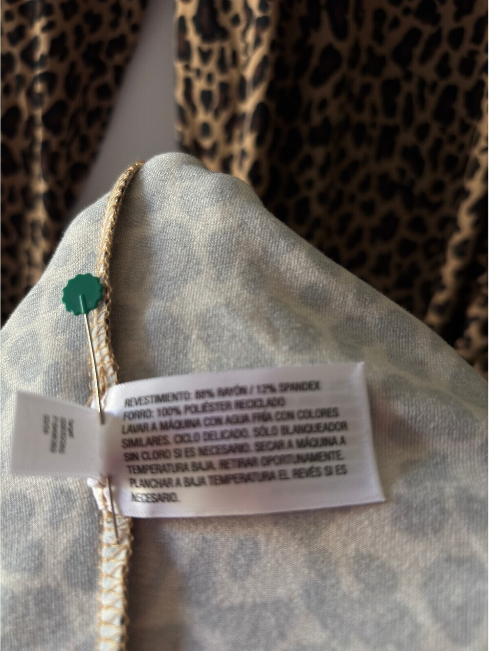 Isabel Leopard Print Long Sleeve Draped Dress size Large NWT - Picture 6 of 7